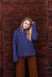 'Lavendeldröm' - genser med fletter