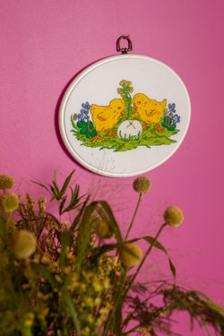 Høns og blomster - flexiboard