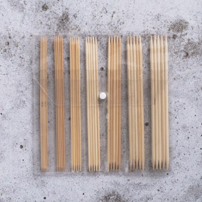 Strømpepinnesett Bamboo 15 cm
